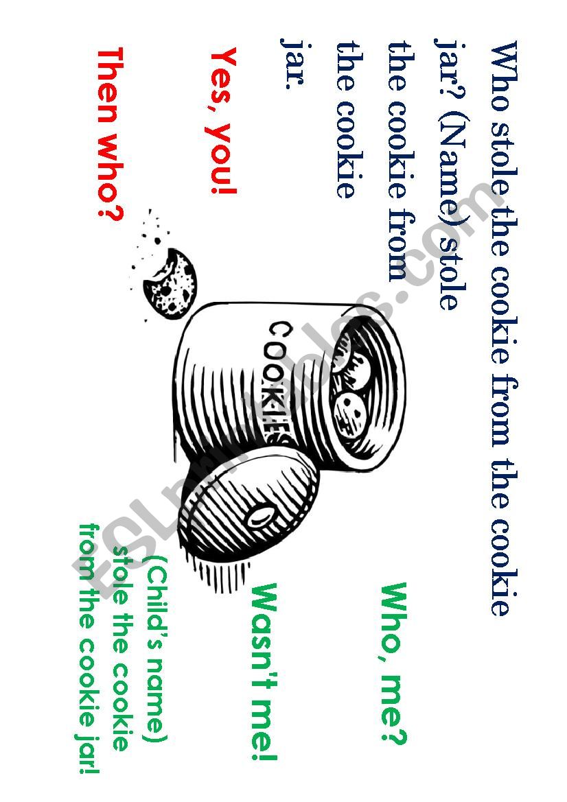 Who Stole the Cookie? worksheet