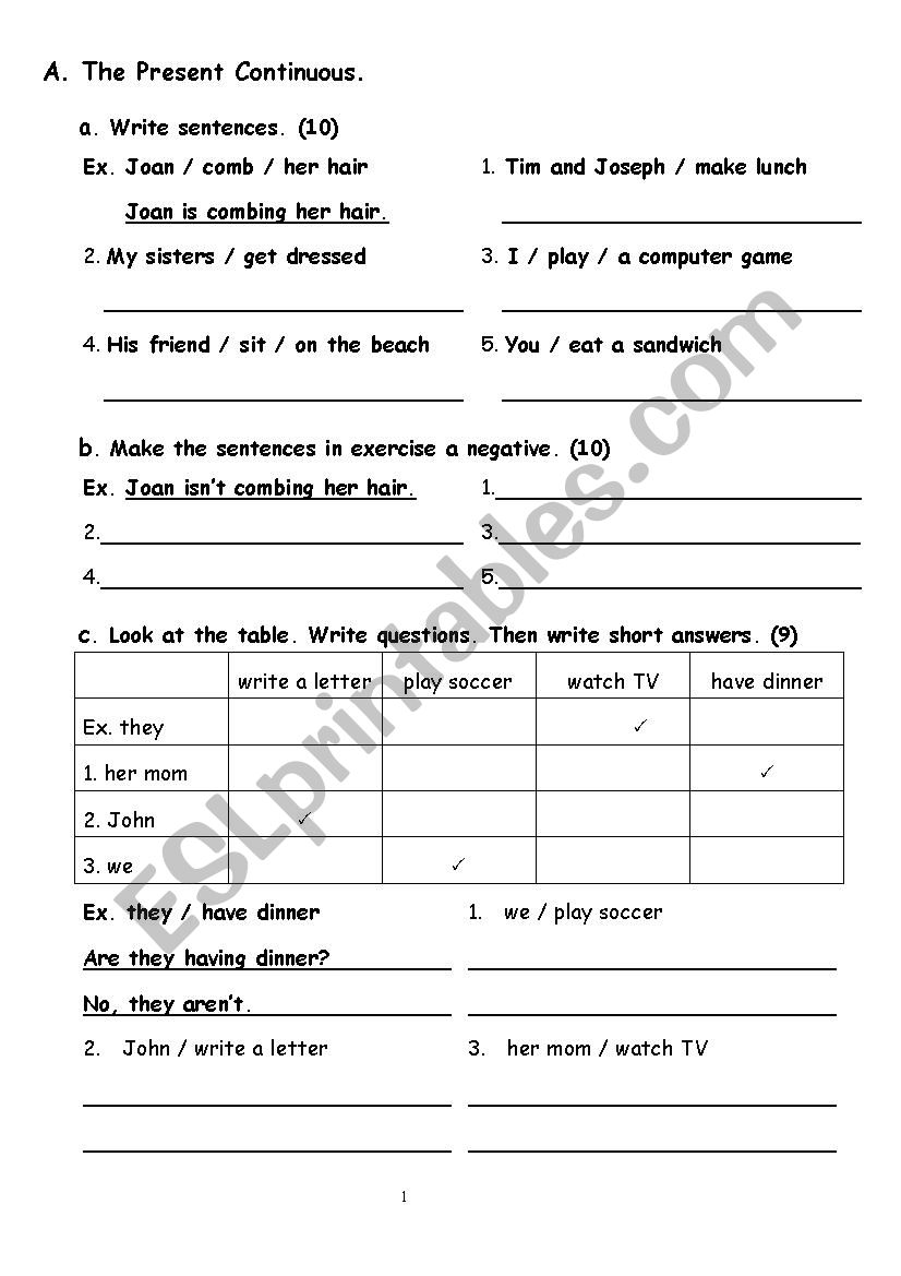 The Grammar Worksheet worksheet