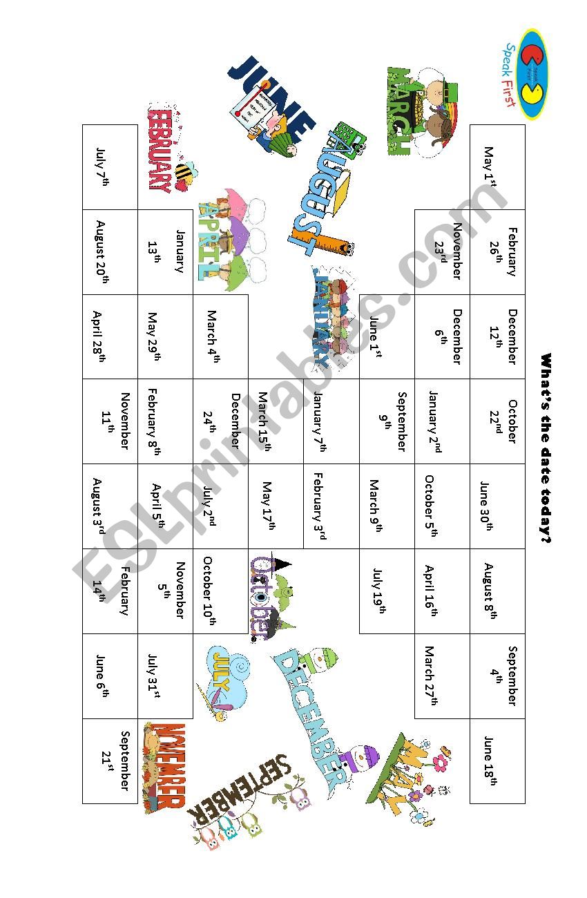 telling the date worksheet