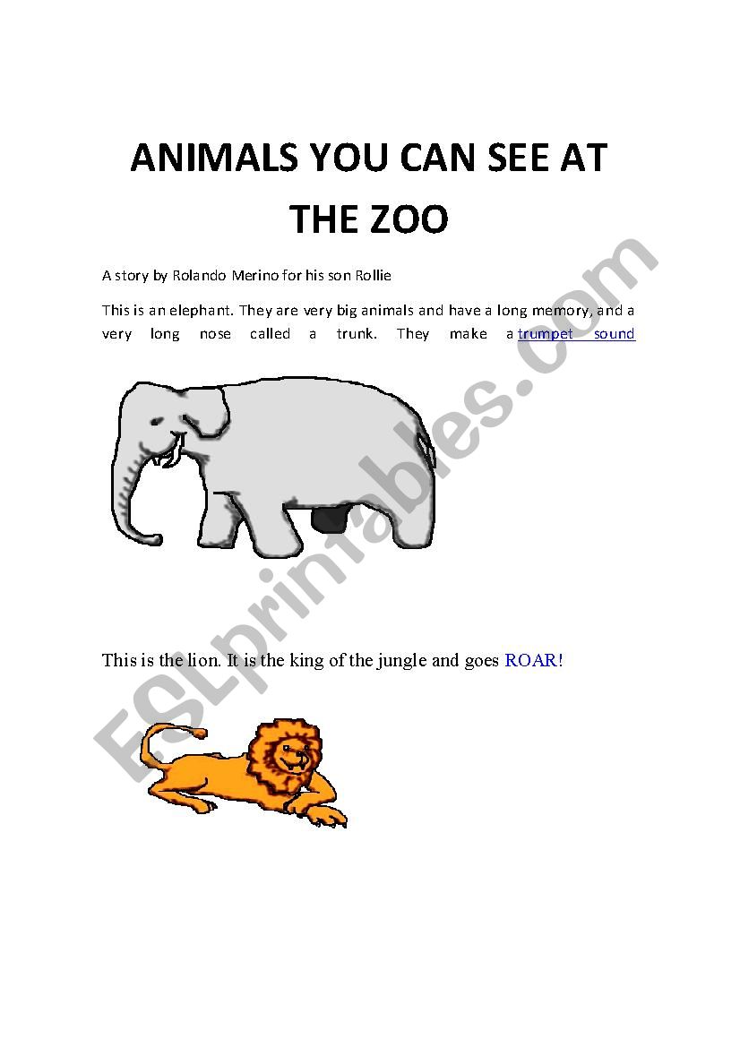 Animals you can see in the zoo