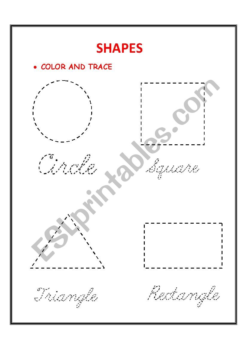 SHAPES worksheet