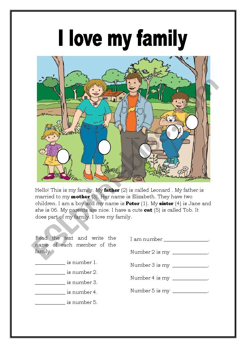 Family - ESL worksheet by Silvia Lu