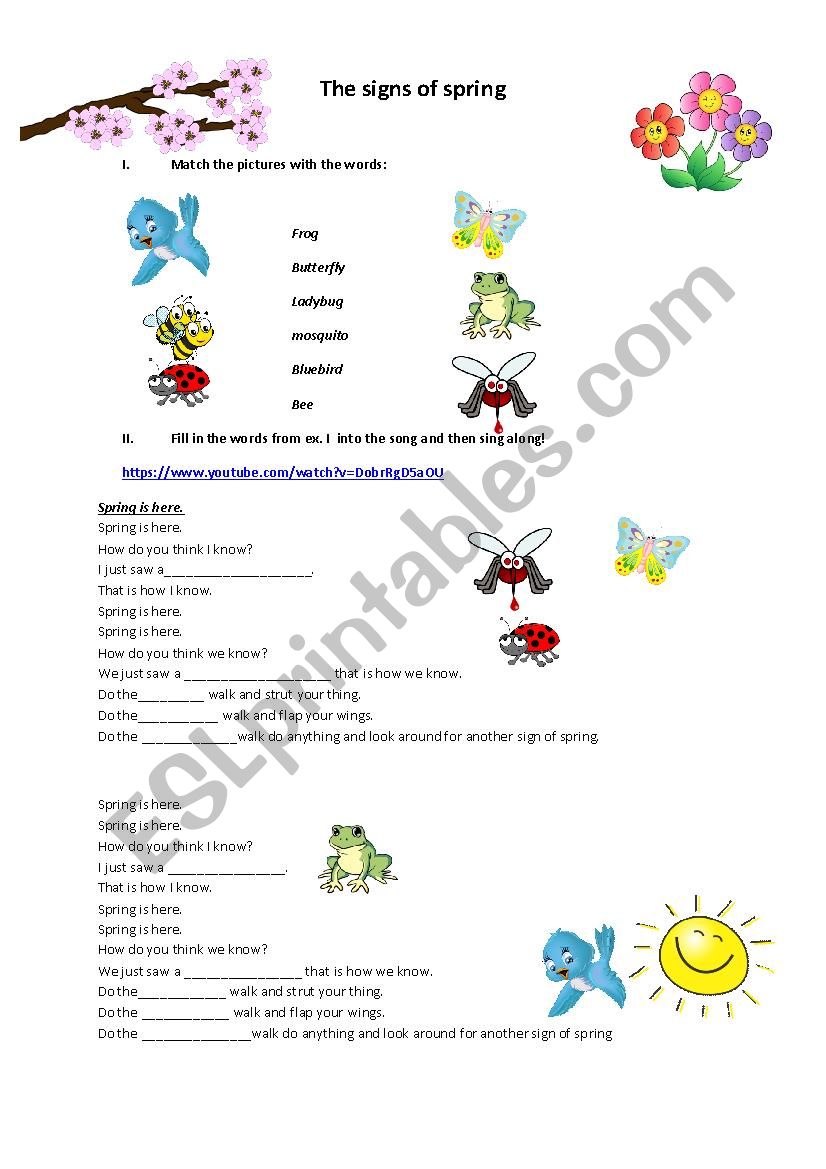 Spring is Here! worksheet