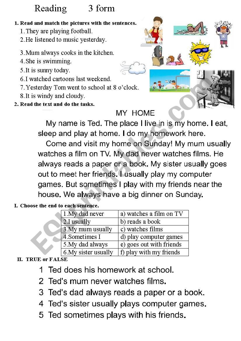 READING  worksheet