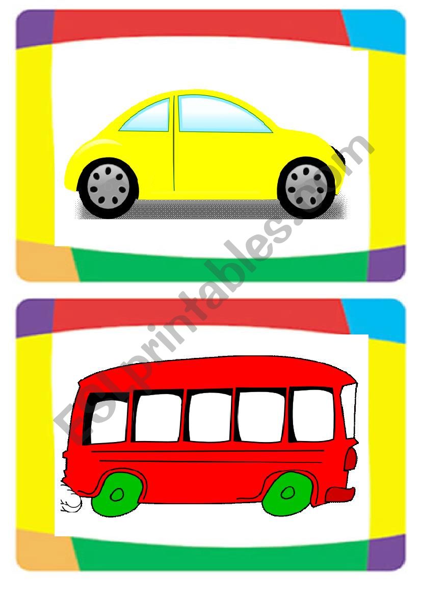 transportation flashcards- part 1