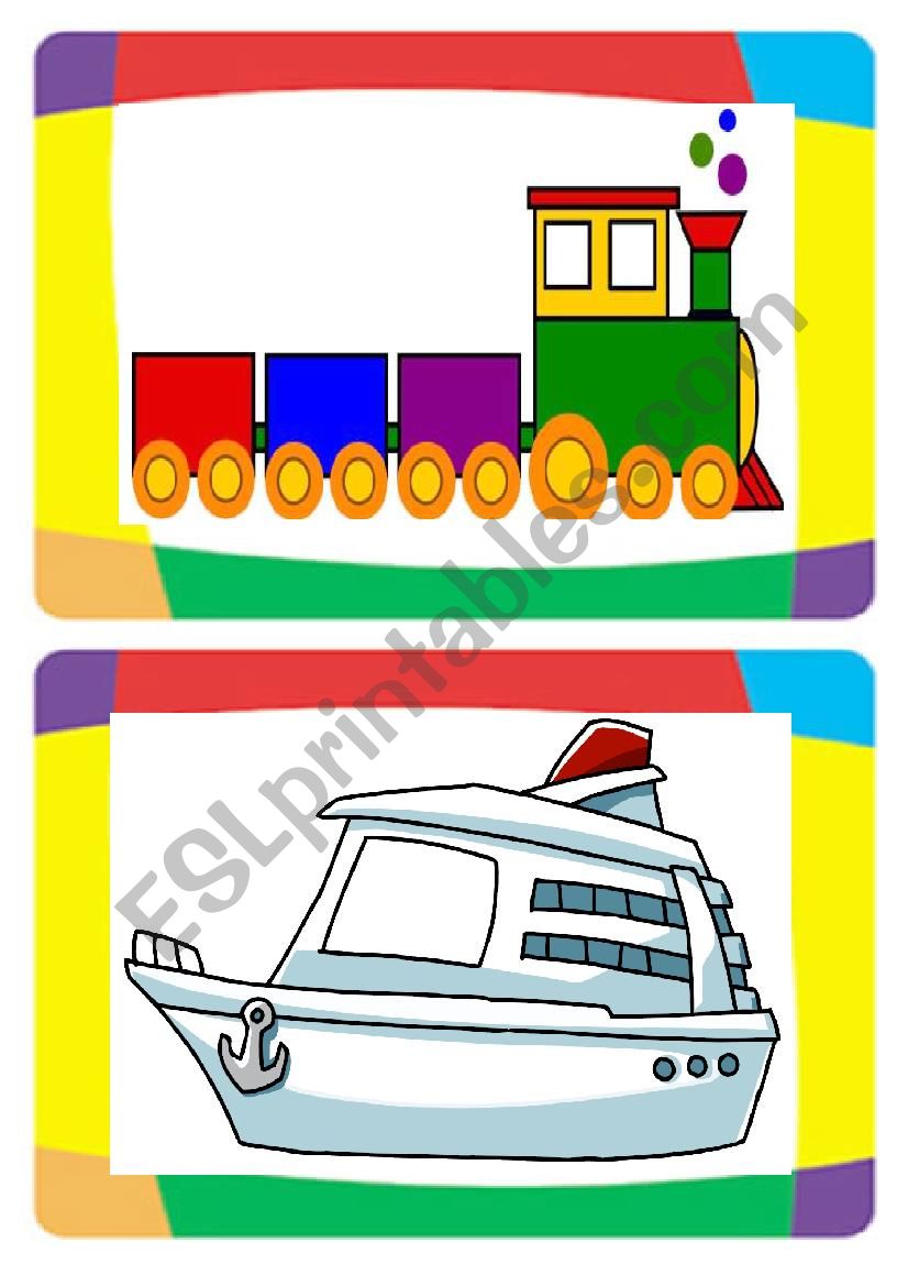 transportation flashcards- part 2