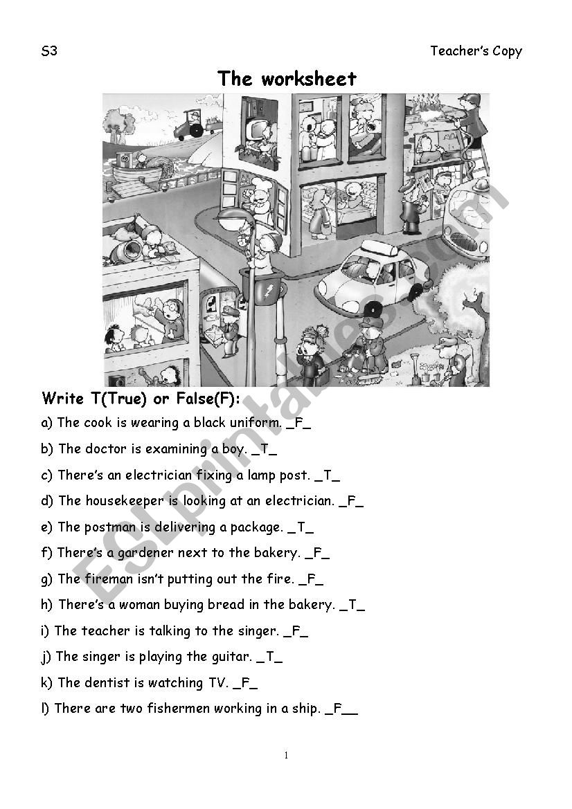 The Job Worksheet worksheet