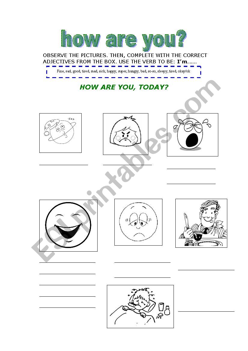 greetings worksheet