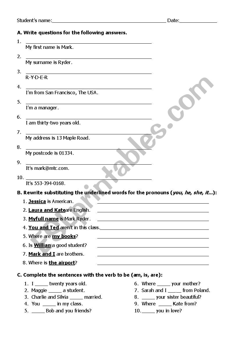 Basic introduction review worksheet