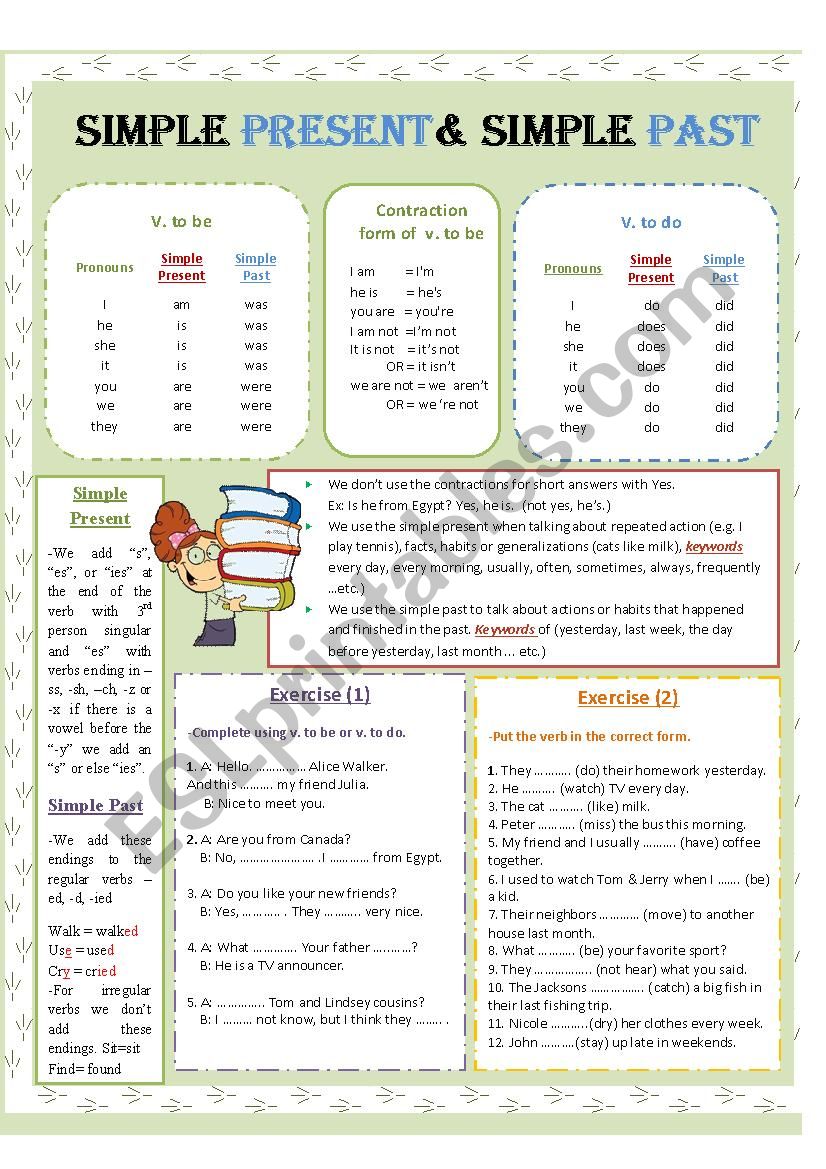 Simple Present & Simple Past worksheet