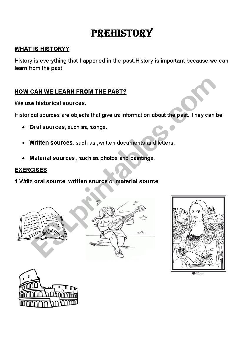 HISTORY worksheet