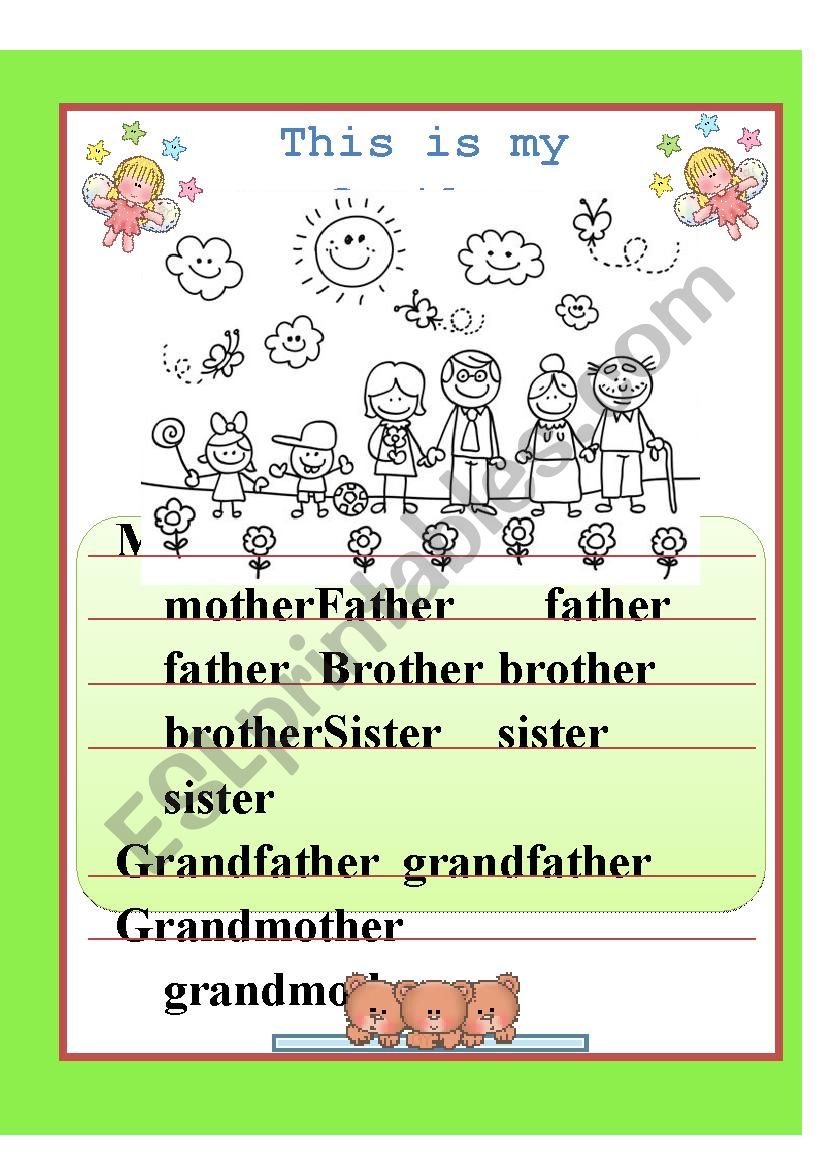 Family members worksheet