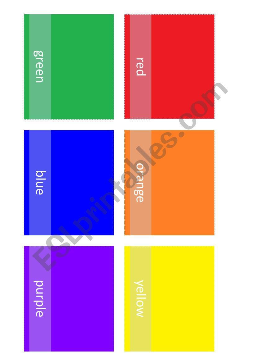color flashcard worksheet