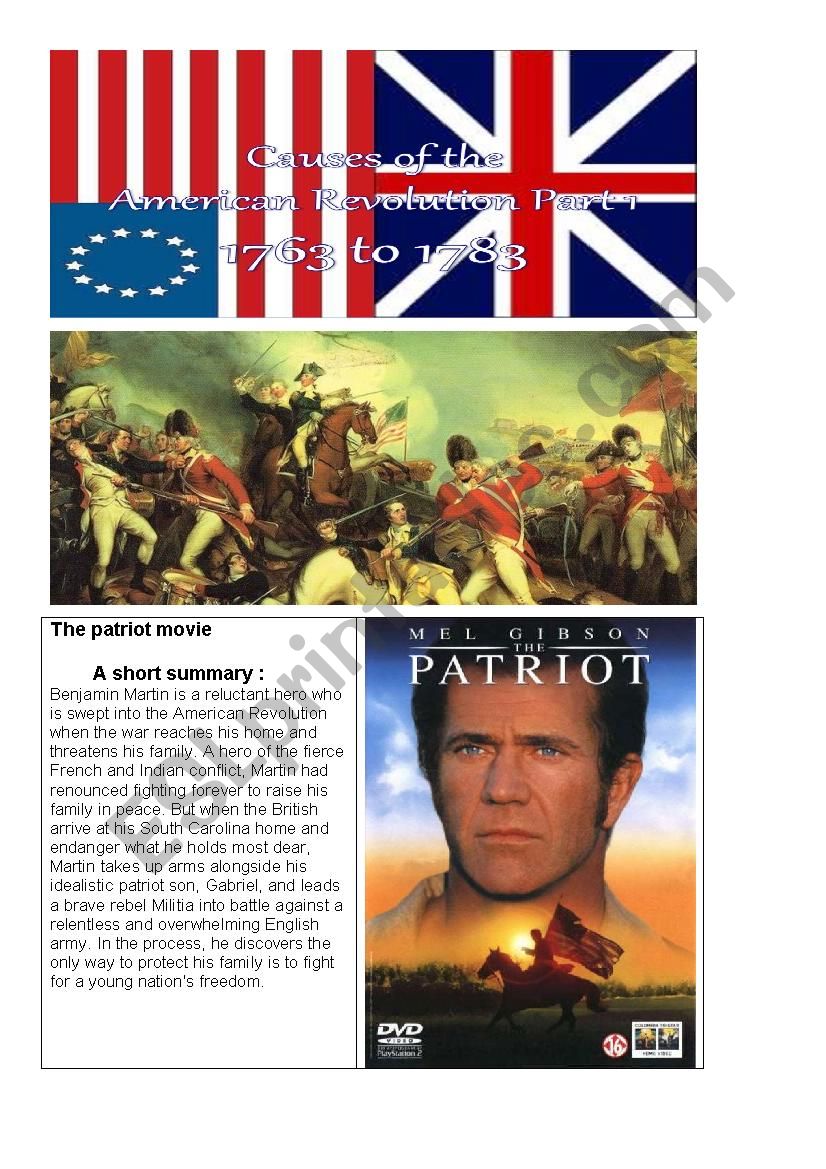  the American independence and the patriot movie