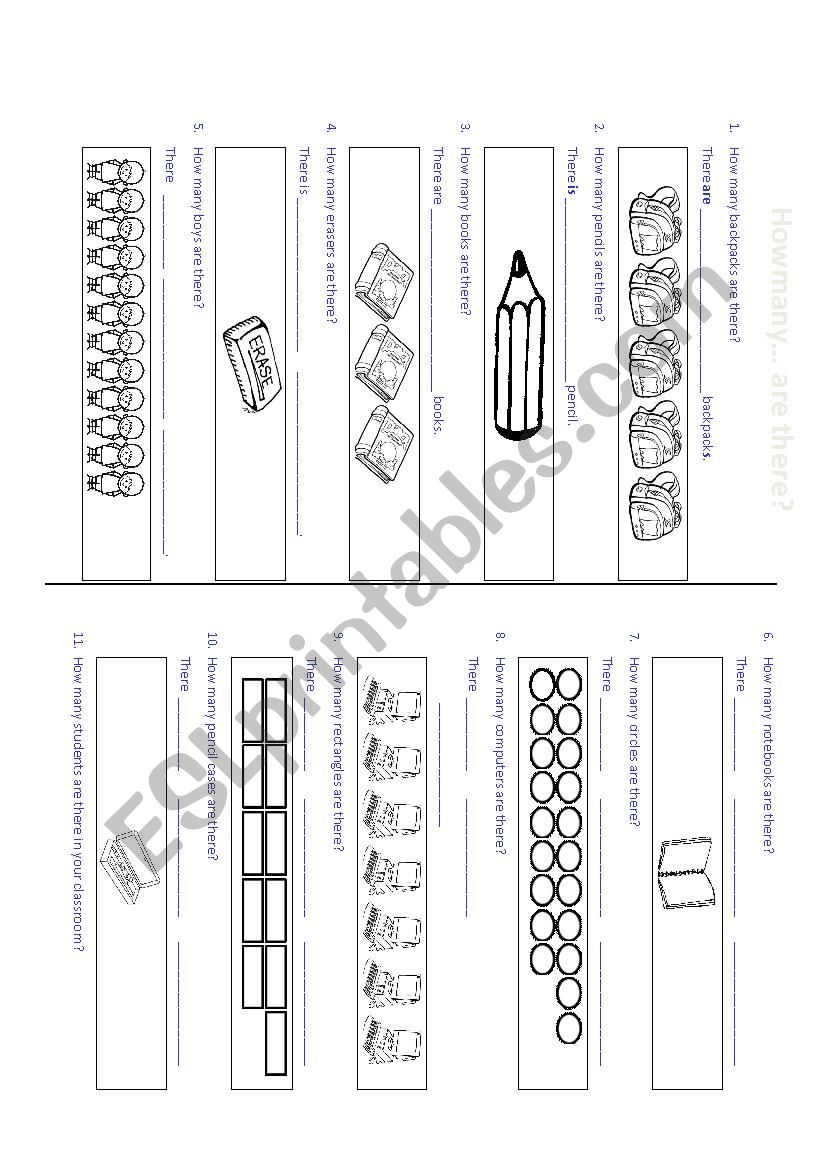 How  many animals are there? worksheet