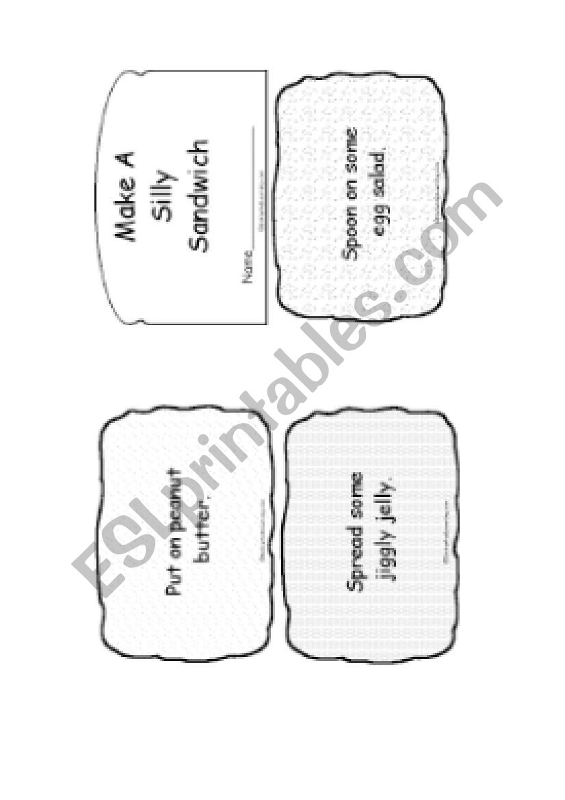 Sandwich template worksheet