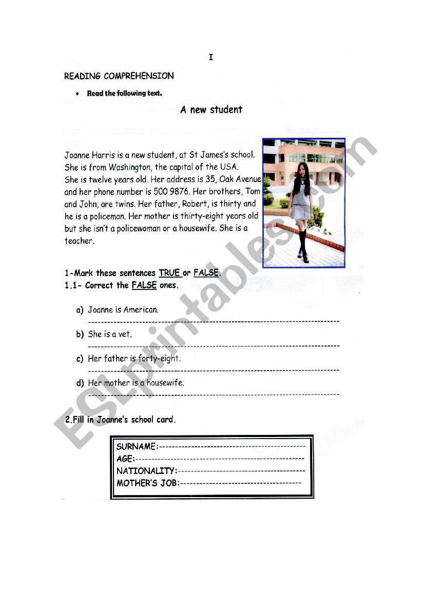 Personal identity worksheet