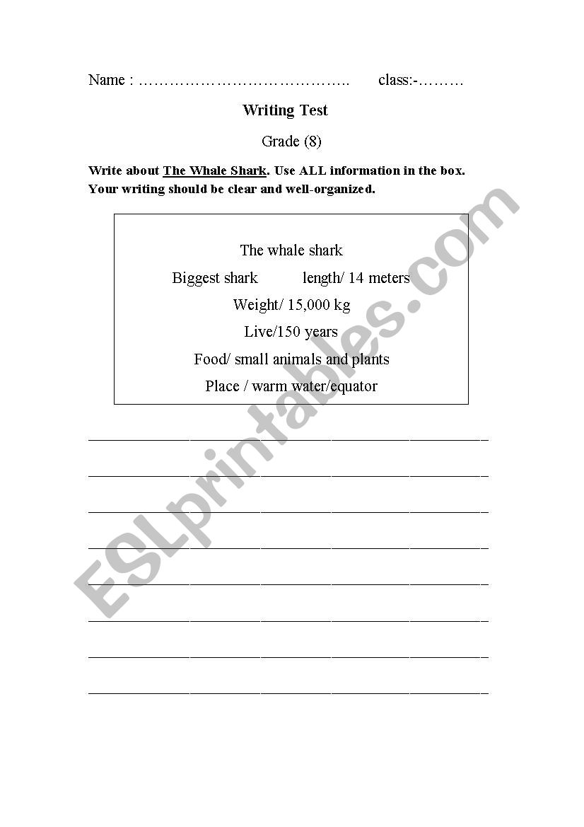 informative writing worksheet