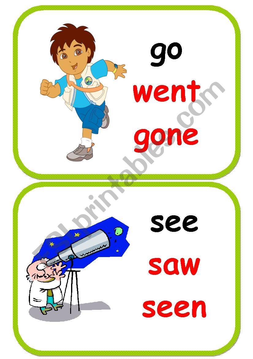 Irregular Verbs.Set 1 worksheet