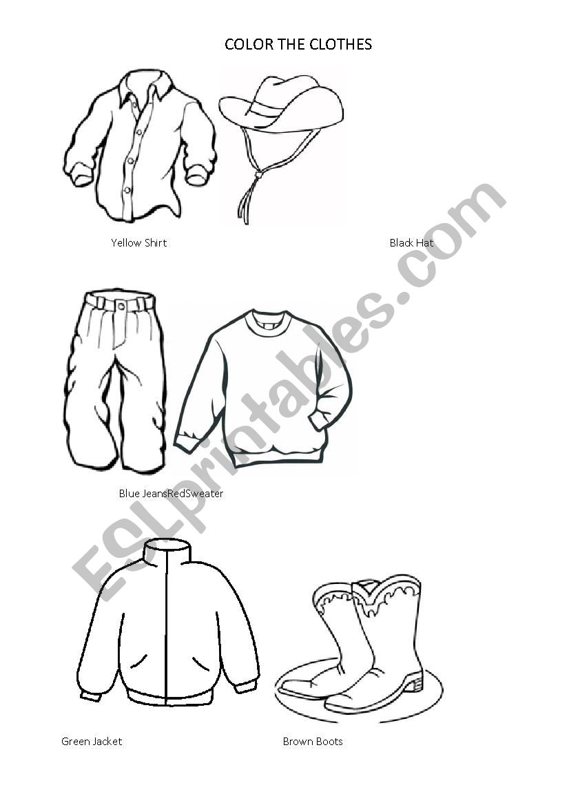 Clothes worksheet