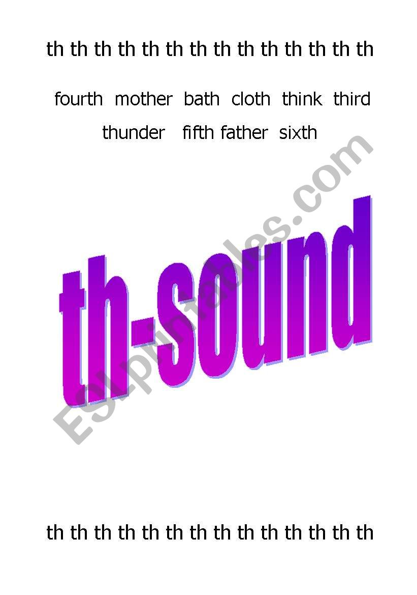 Worksheet: th-sound worksheet