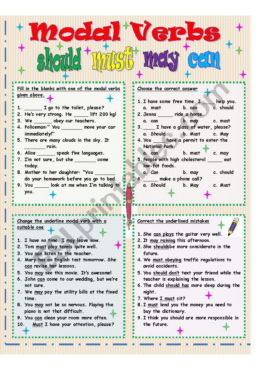 Modal Verbs - steacher