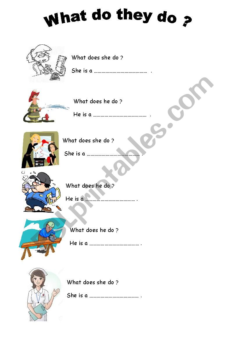 Jobs worksheet