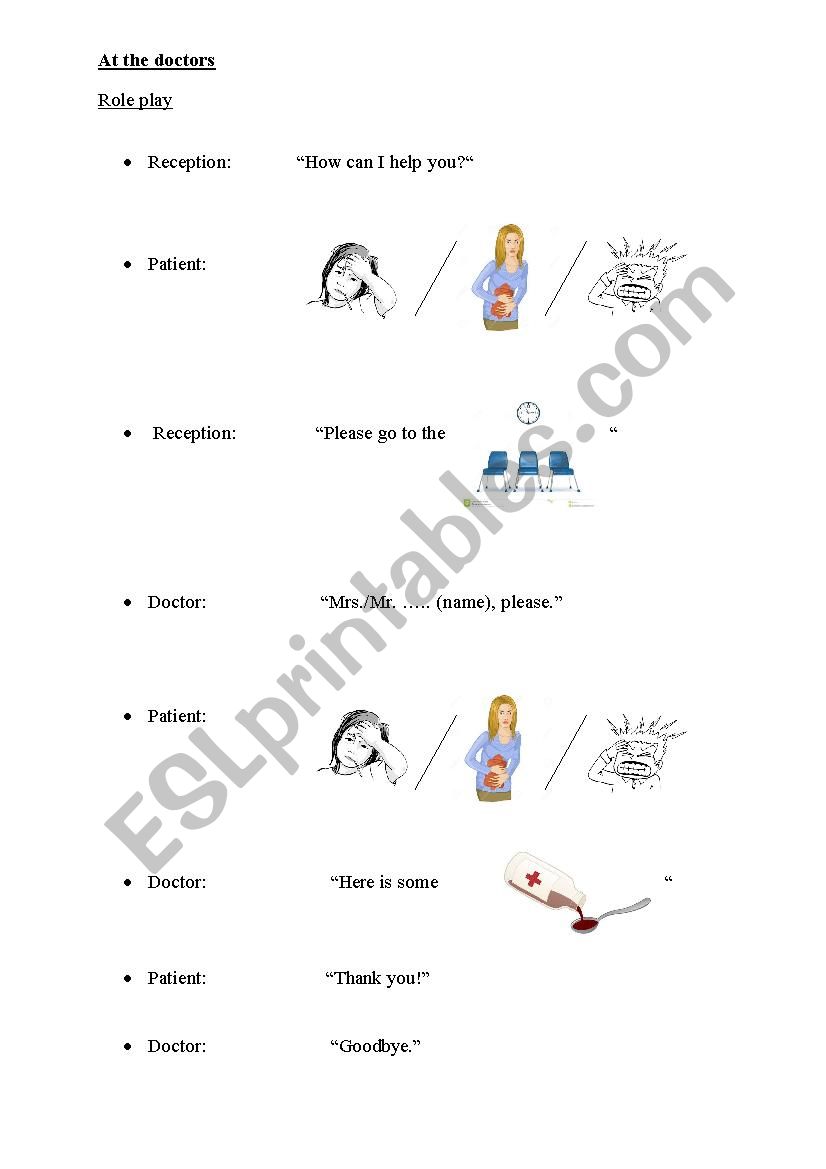 Doctor - Role play worksheet