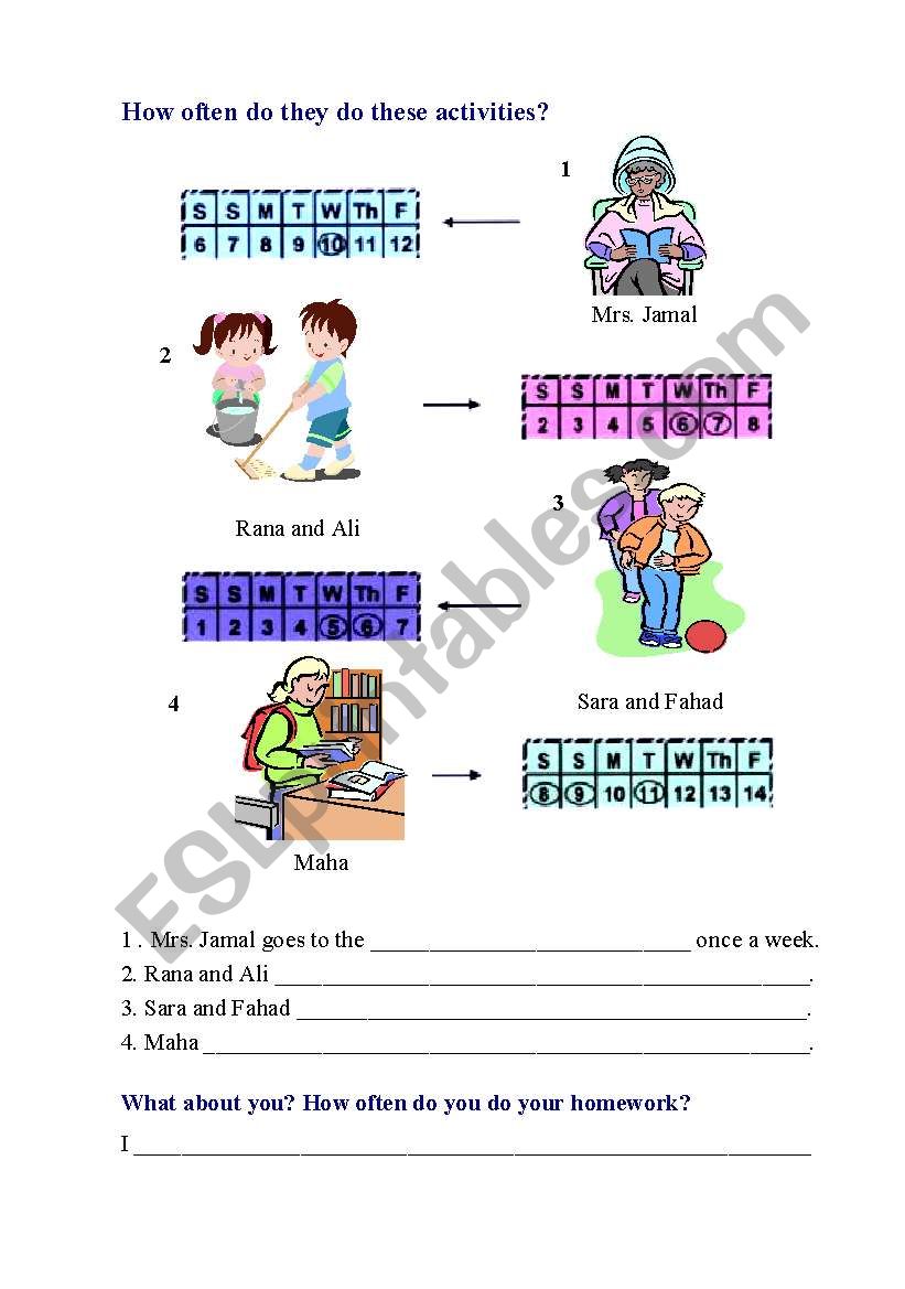 how often worksheet