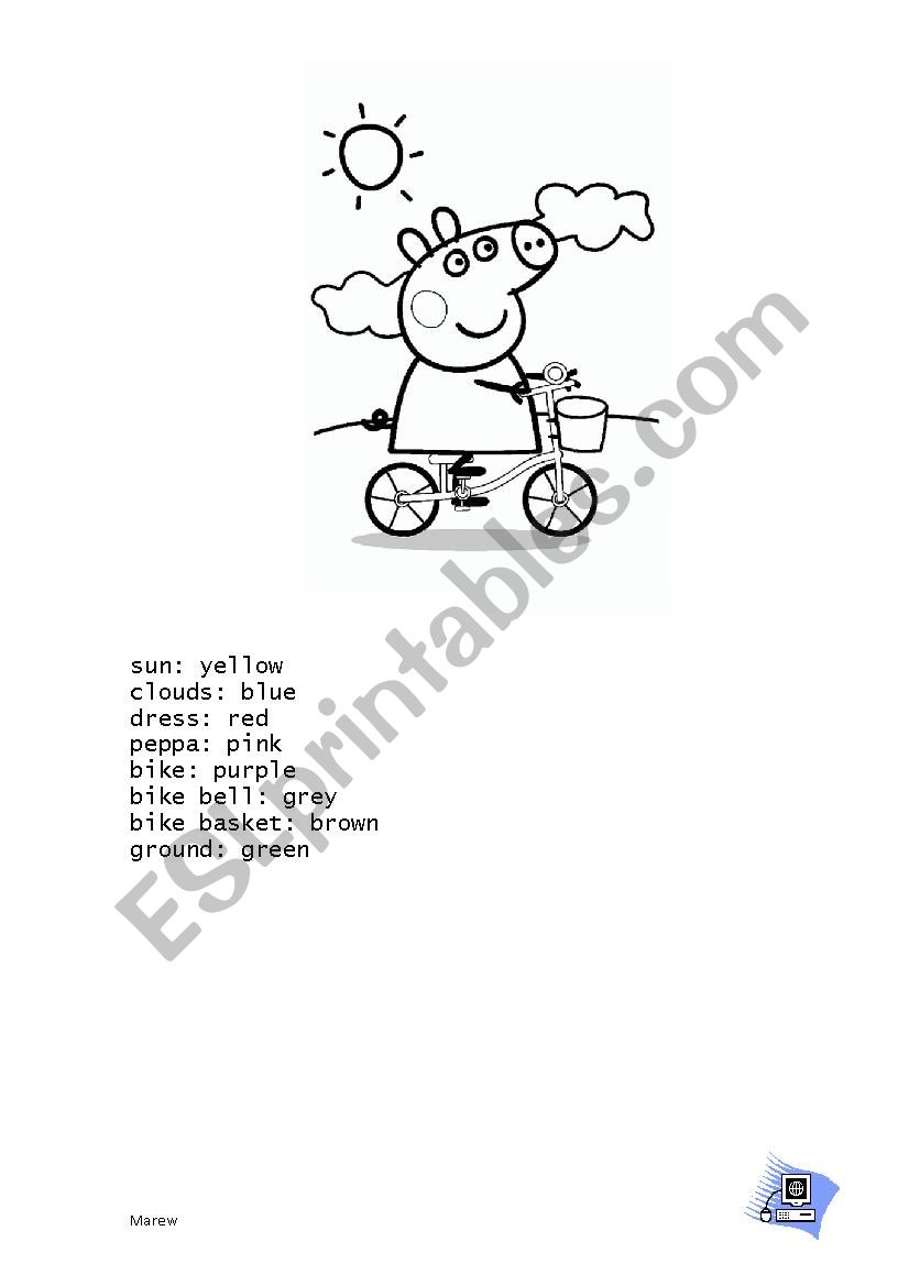 Colouring Peppa  worksheet