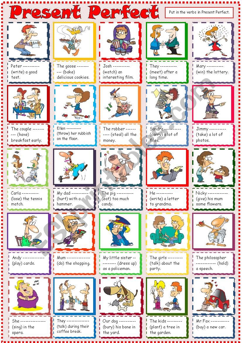 Present Perfect worksheet