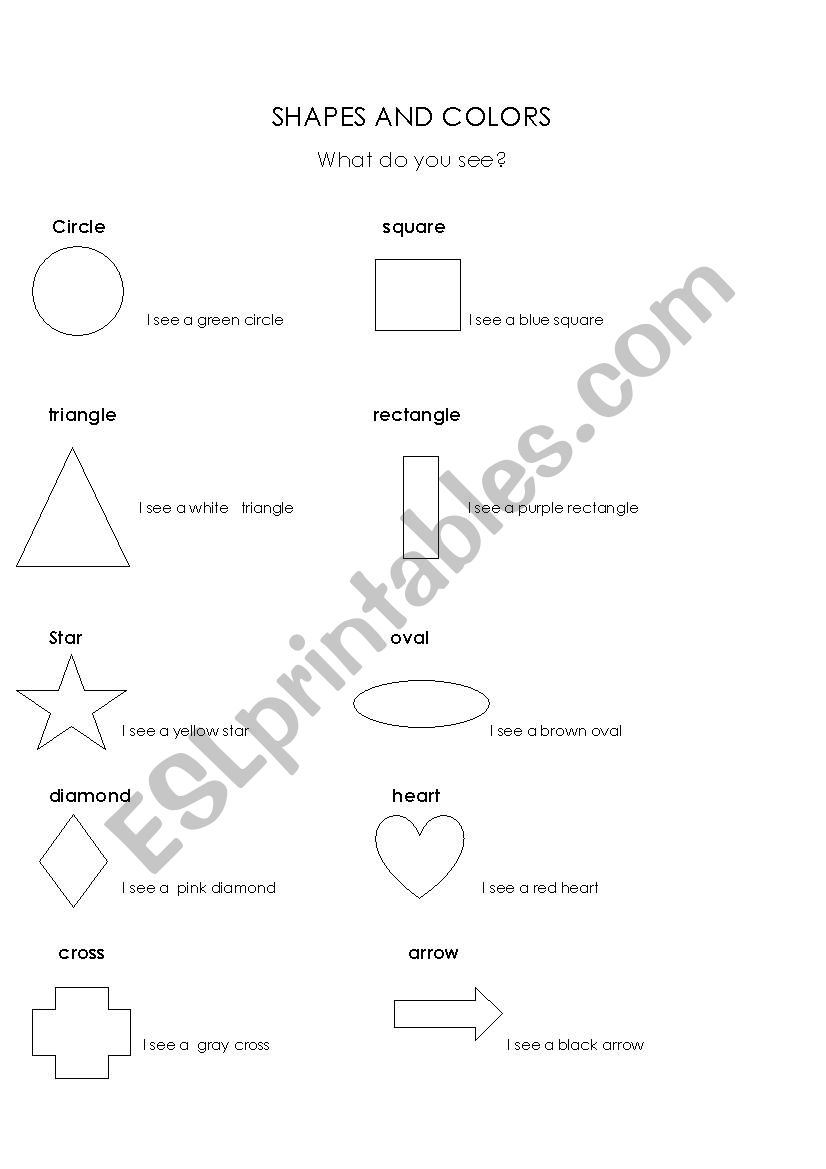 shapes and colors worksheet