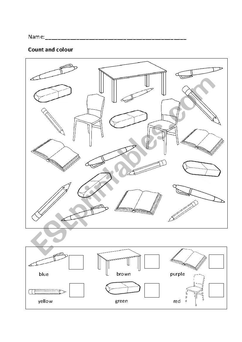 Class things worksheet