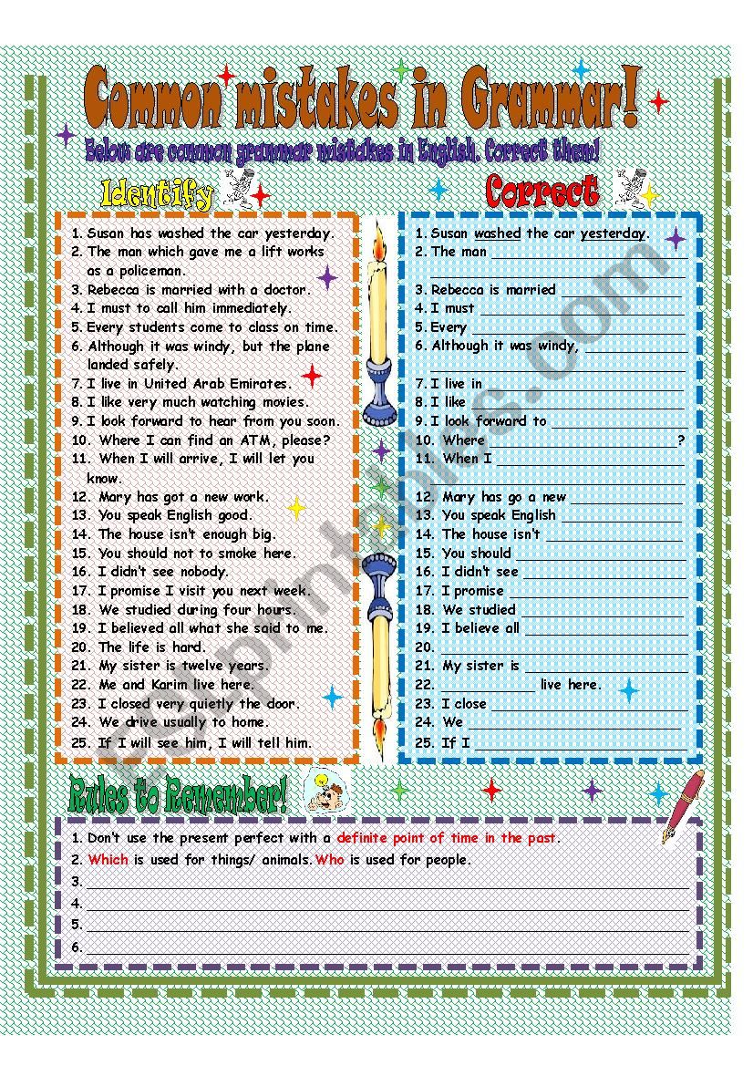 common-grammar-mistakes-esl-worksheet-by-nasreddine-sarsar