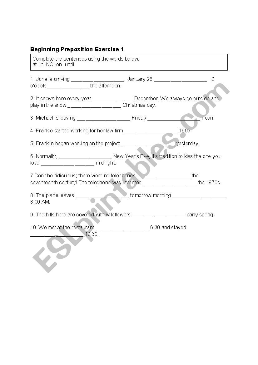 Beginning_Preposition_Exercise 2