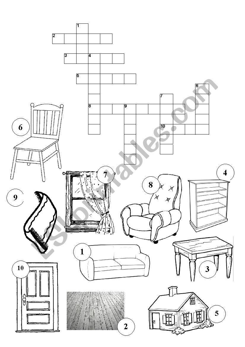 Crossword House worksheet