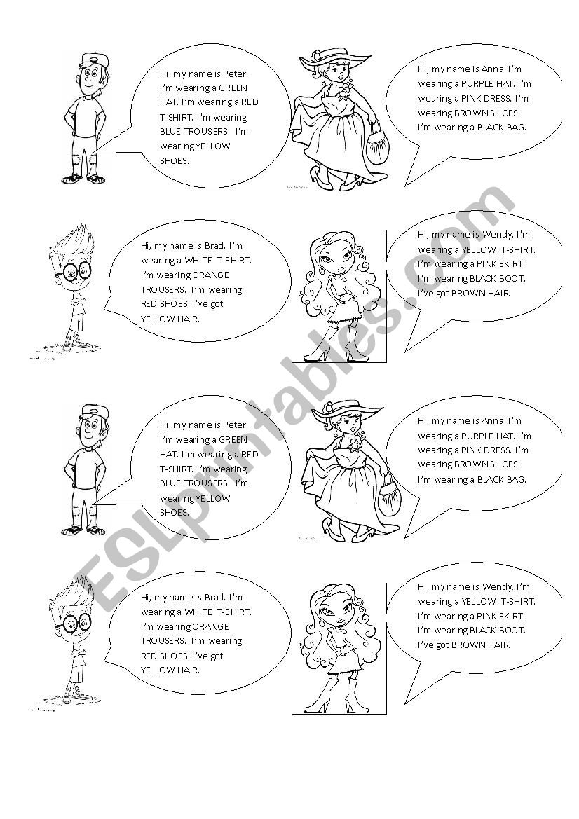 Read and Colour worksheet