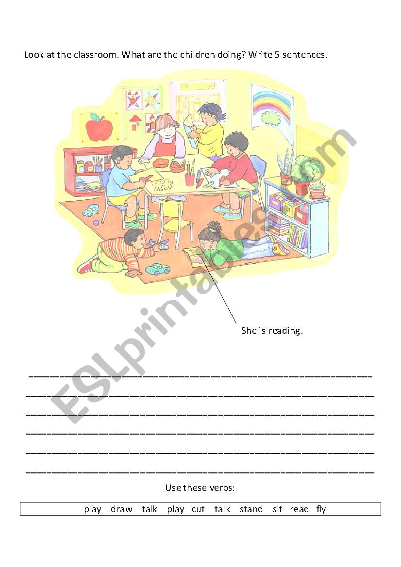 Present continuous Worksheet worksheet