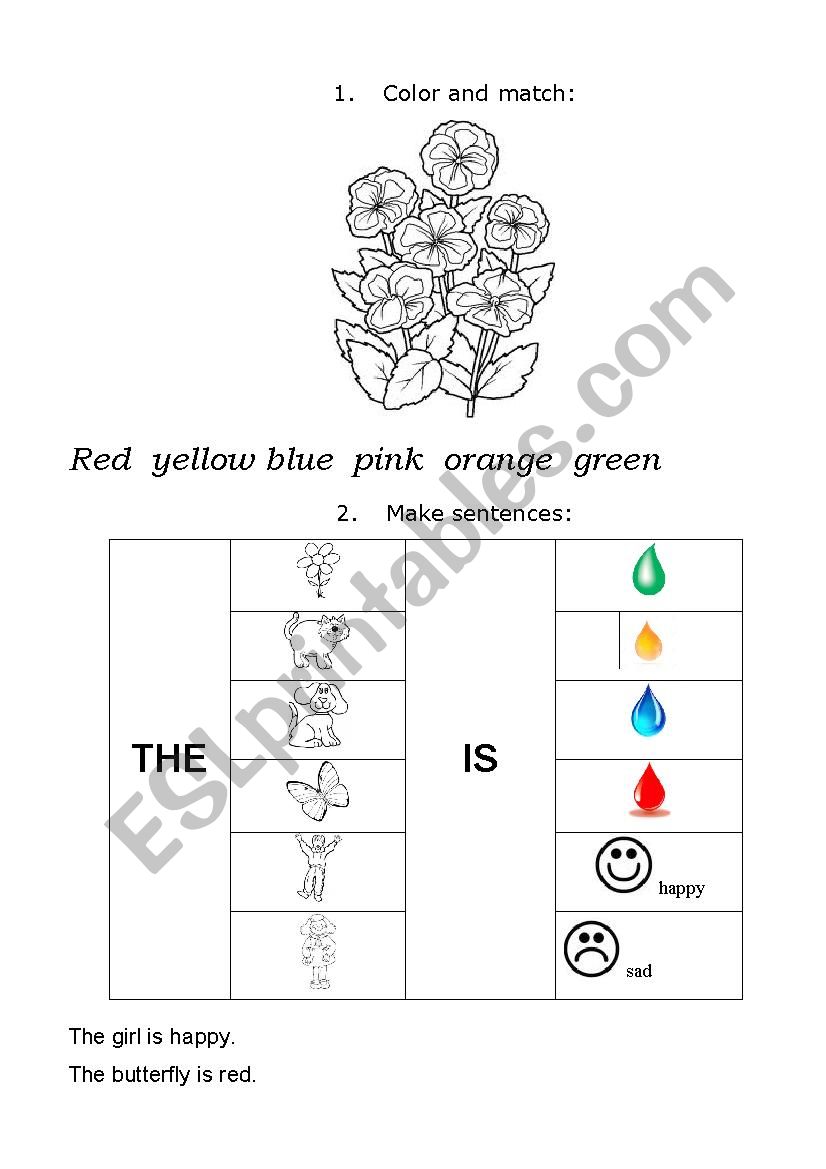 Colors worksheet