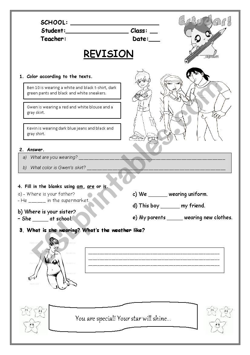 Clothes worksheet