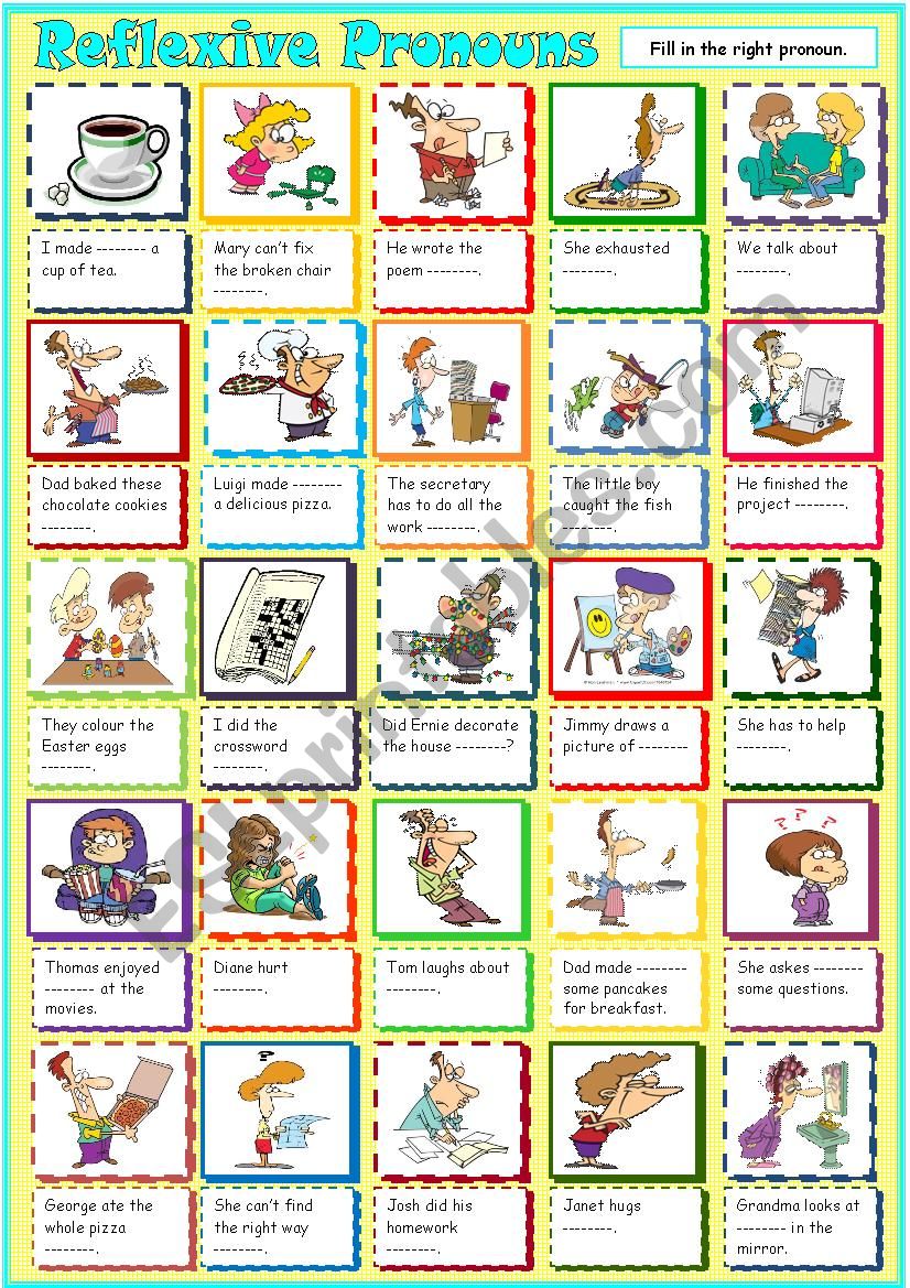 Reflexive Pronouns worksheet