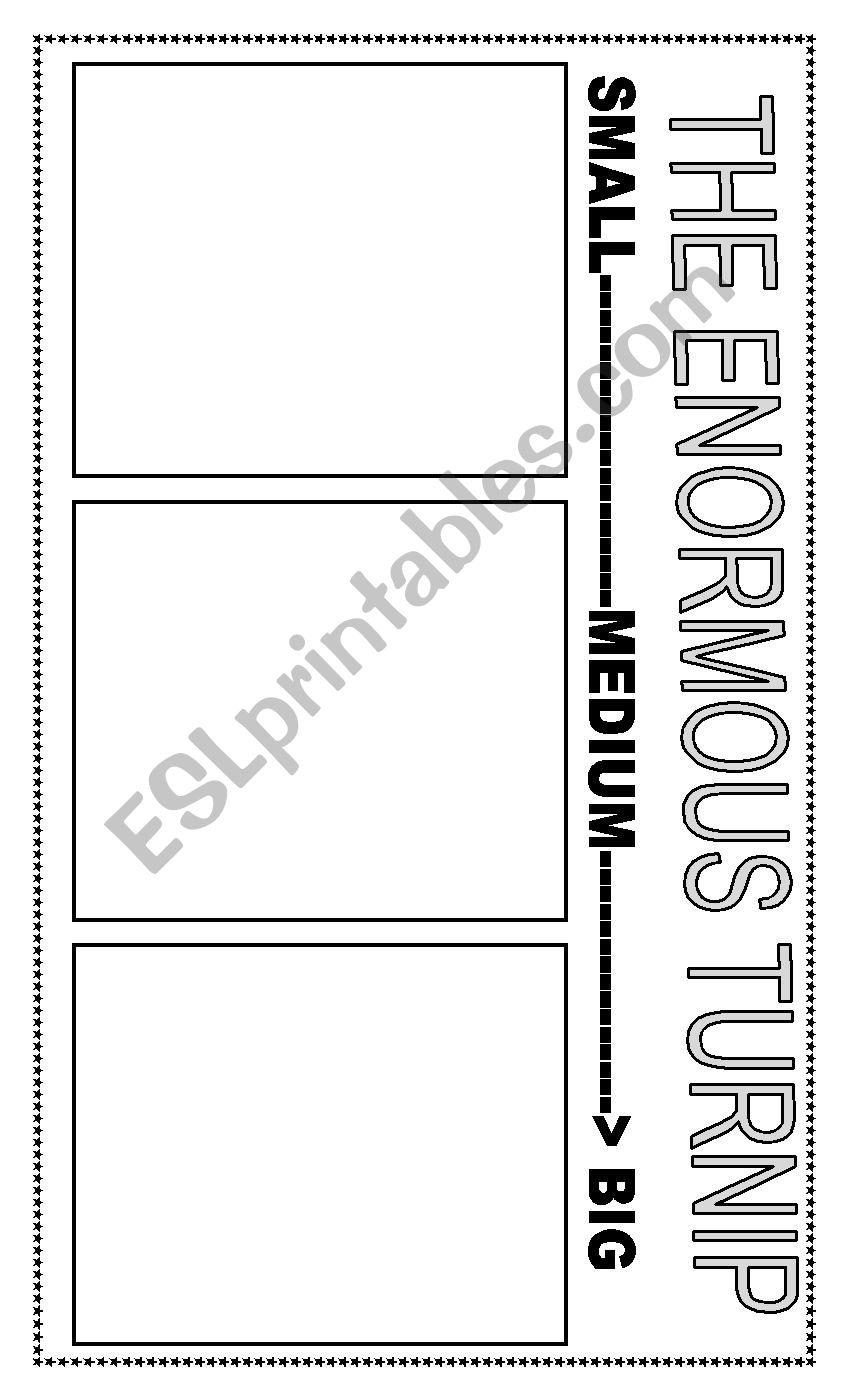 THE ENORMOUS TURNIP SIZE worksheet