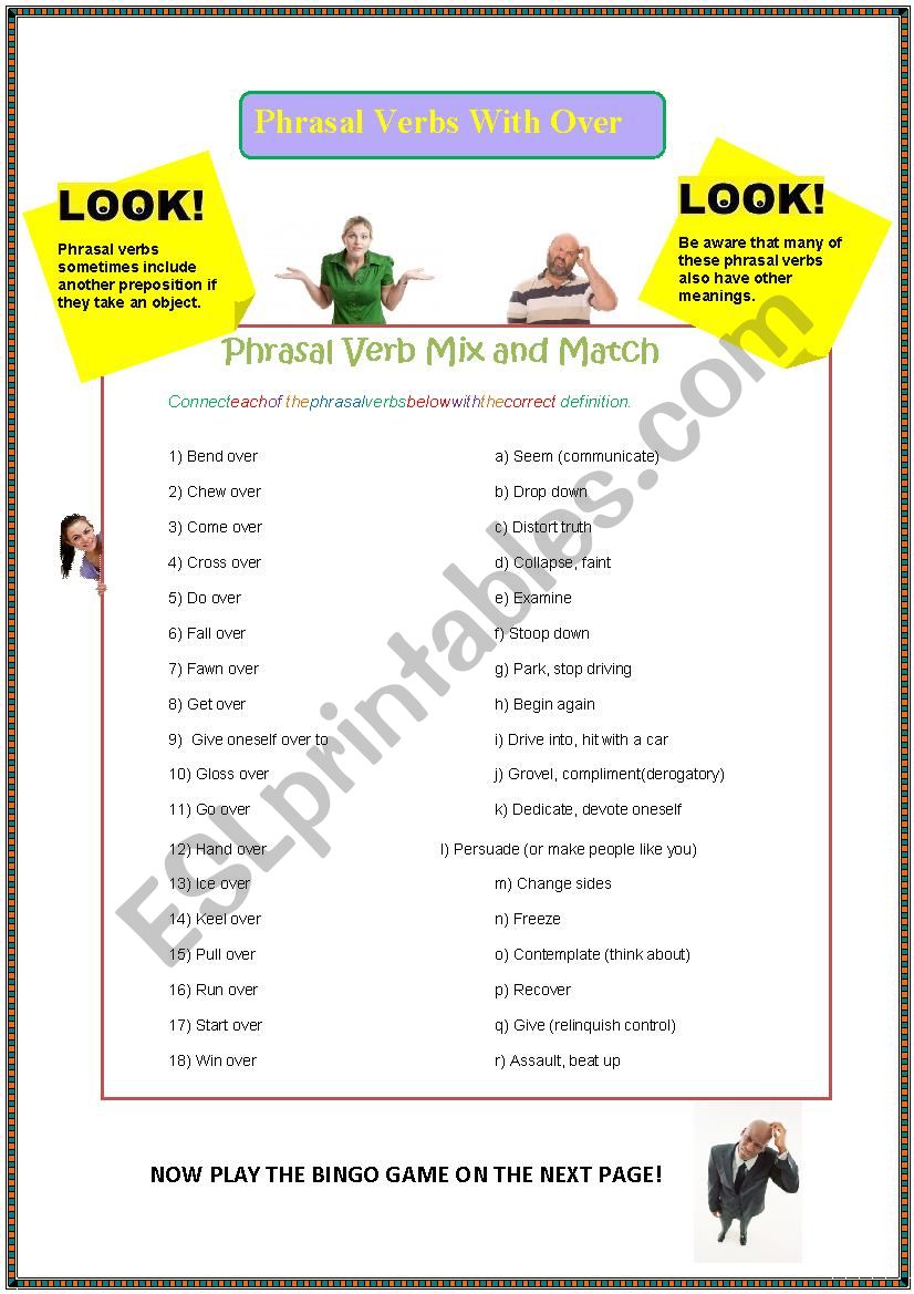 Phrasal Verb Project with Over