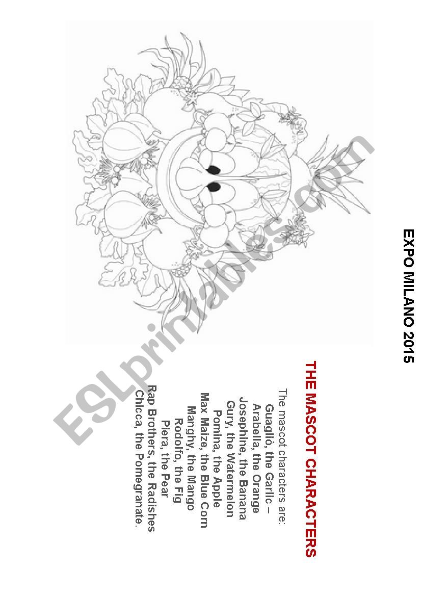 Expo Milano 2015 Foody: CHARACTERSÂ´ DESCRIPTIONS