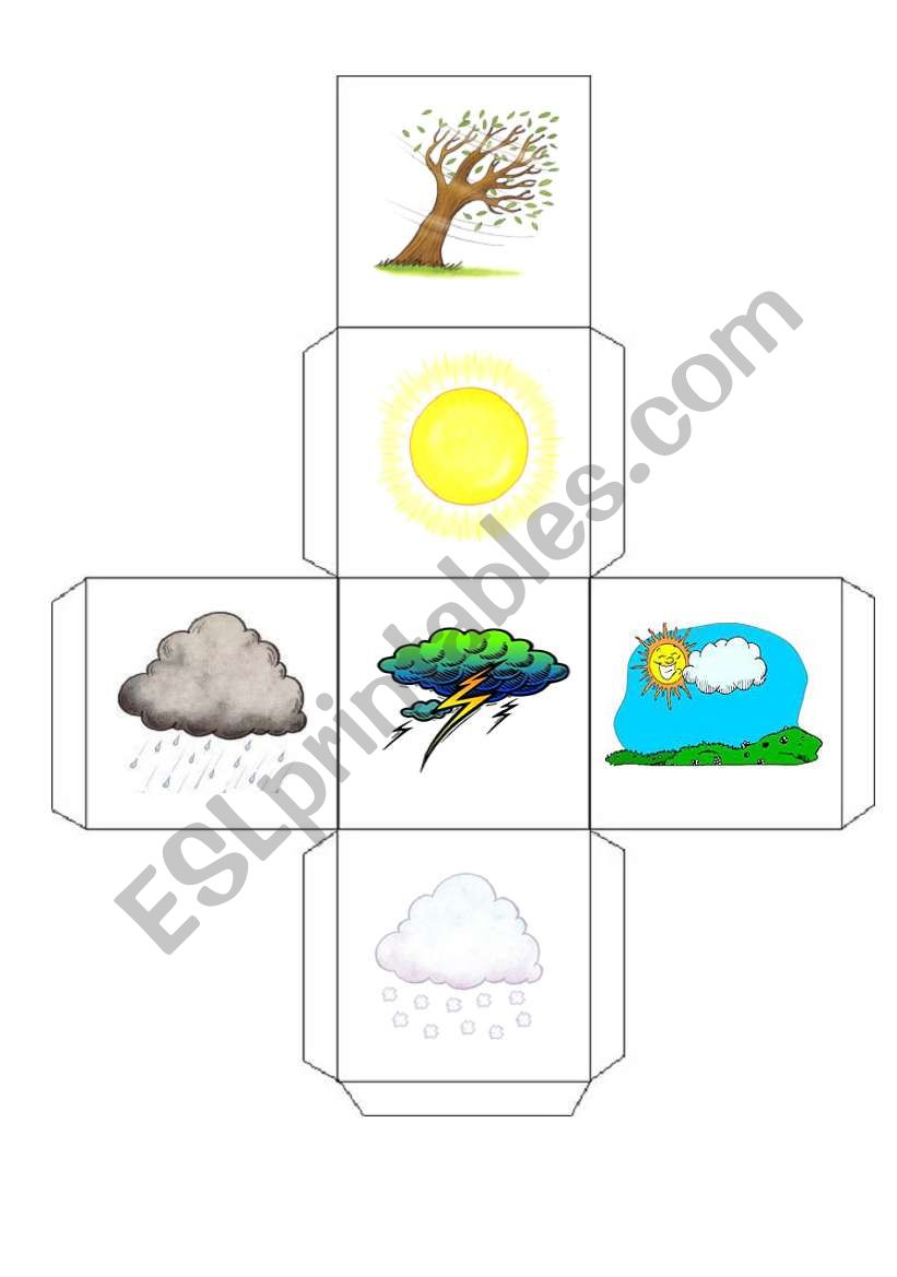 Weather dices worksheet