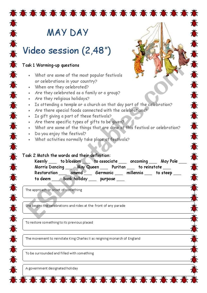 MAY DAY - Video Session worksheet