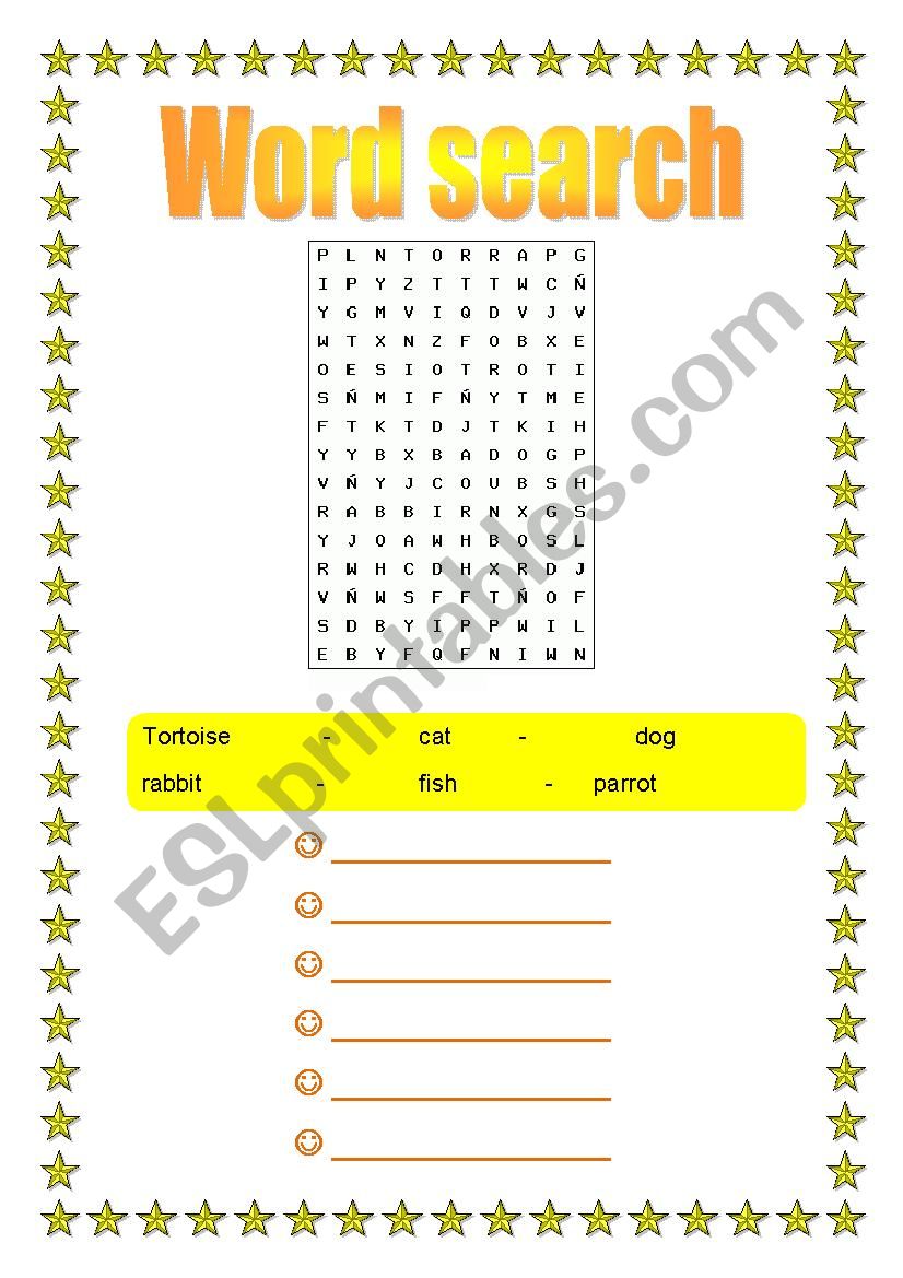 pets worksheet