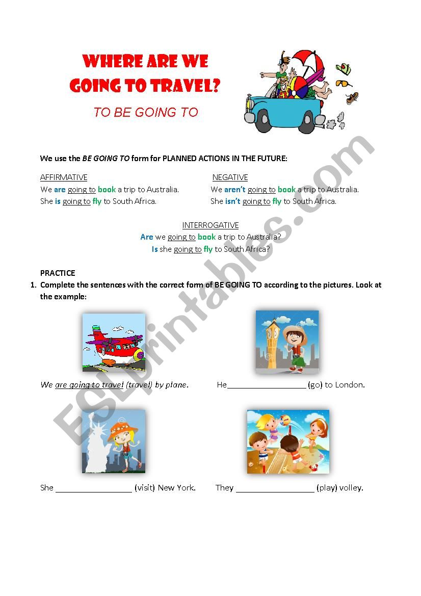 Where are we going to travel? (GOING TO form)