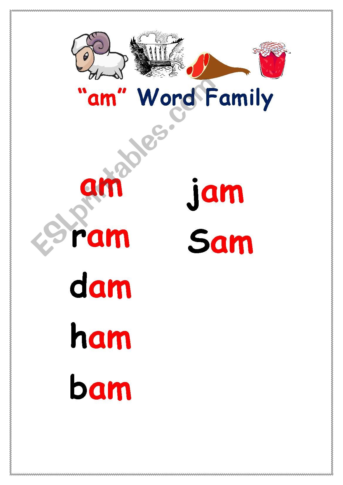 cvc word family 