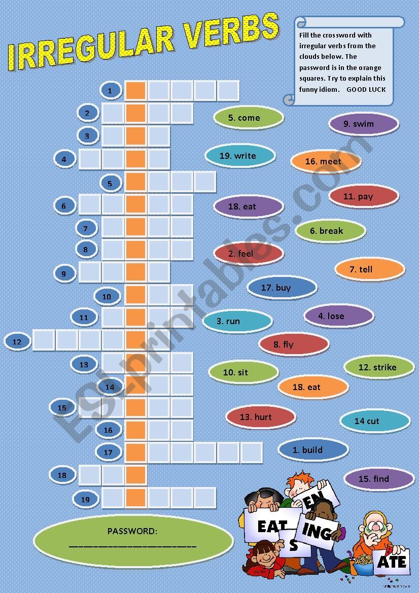 IRREGULAR CROSSWORD worksheet